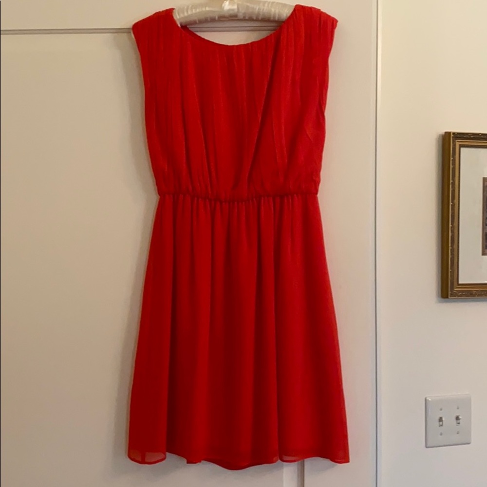 Alice and Olivia bright red dress